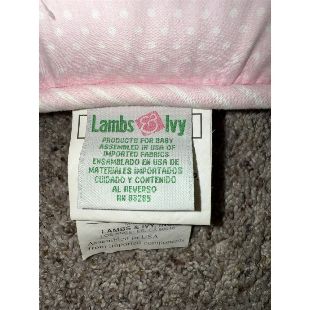 Lambs & Ivy Baby Bedding Green & Pink Little Princess‎ Pillow Vintage 2004
